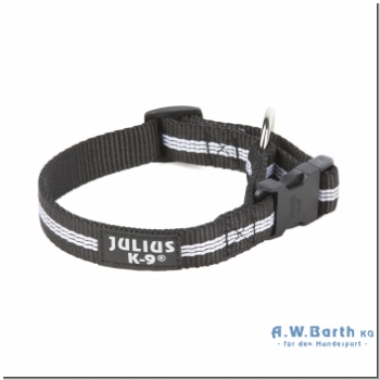 IDC® Halsband aus Schlauchgurt schwarz 20 mm 27-42 cm