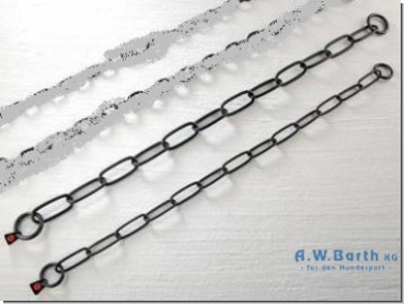 Halsketten Edelstahl schwarz 3 mm, kurze Glieder, 67 cm