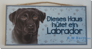 Türschild Labrador schwarz