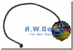 Vollgummiball mit Schnur 6 cm voll