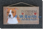 Türschild American Staffordshire Terrier